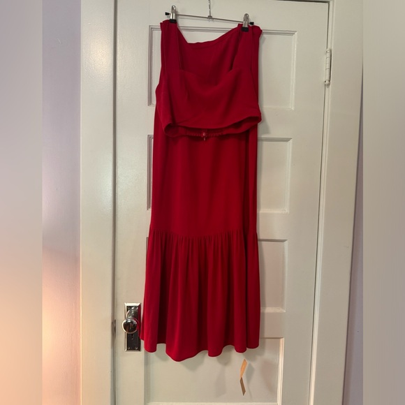 Reformation Azella two piece set. Size 10. Cherry red. - Picture 4 of 14